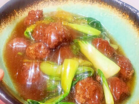 【カリットロ】チンゲン菜と肉団子と春雨の中華煮